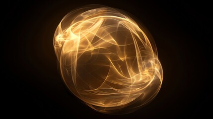 Poster - A swirling orb of golden light against a black background.