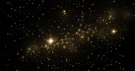 Wall Mural - outer space background with glowing bright stars, sparkling stardust, nebula clouds. abstract astron