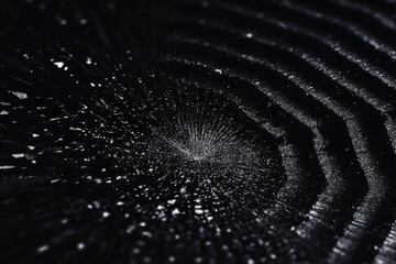 Aufkleber - mesmerizing abstract image featuring chaotic pattern of dark, swirling lines and scattered light particles, creating sense of depth and movement. composition evokes cosmic or galactic theme