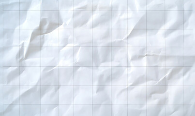 Wall Mural - white crumpled paper texture background-generative ai