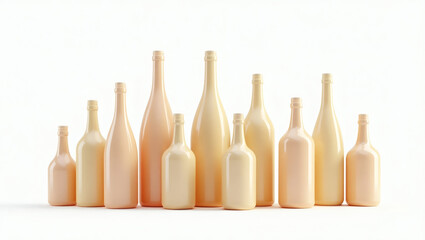Poster - a collection of various bottles in different shapes and sizes