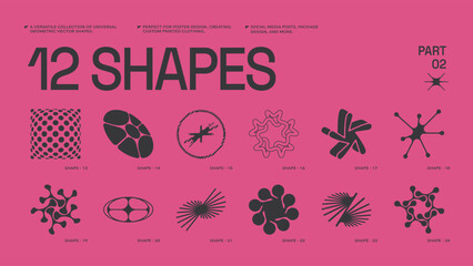 Wall Mural - universal trendy geometric shapes set , bright bold elements composition. design forms perfect for p