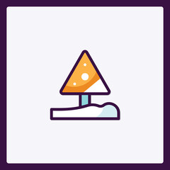 Poster - Simple Illustration of a Geometric Tree Symbol, Colorful and Playful Design