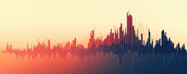 Poster - Dynamic soundwave visualization abstract art digital design colorful gradient modern concept