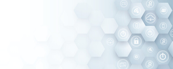 Cyber security. Lock on shield