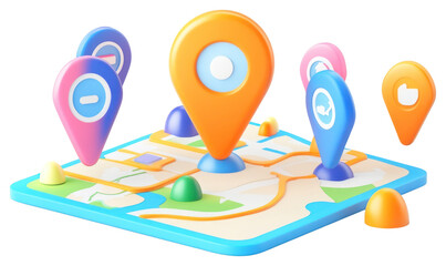 Poster - PNG Location pin illustration digital symbols.