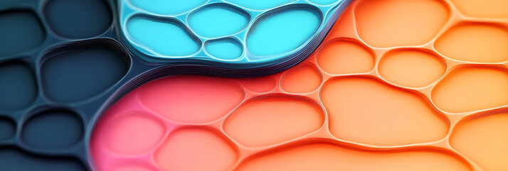 Poster - a colorful background with many different shapes