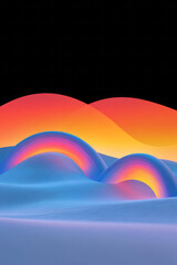 Fototapete - a colorful abstract background with a black background