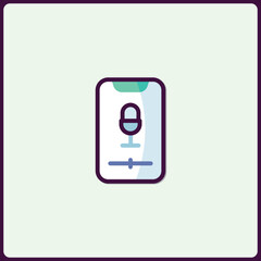 Poster - Podcast control panel interface on smartphone application minimalistic look