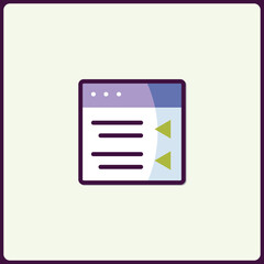 Poster - Stylized Browser Window Icon for Web Design and Interface Purposes
