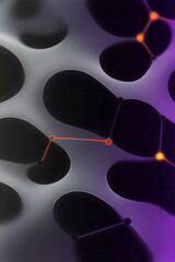 Aufkleber - a clock with a purple background and a purple clock