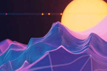 Fototapete - a computer screen with a mountain in the background