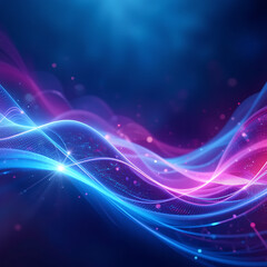Wall Mural - close up, abstract background of modern tech gradient waves in blue and pink hues, technology, moder