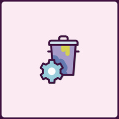 Poster - Vector Illustration Showing Optimization and Waste Management Process