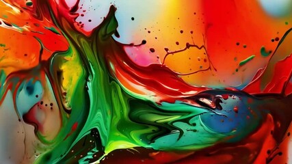 Poster - Creative Splash of Vibrant Colors Blending Together in an Artistic Display in a Modern Business Environment