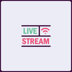 Poster - Modern Livestreaming Visual: Graphic element for broadcasts and digital content