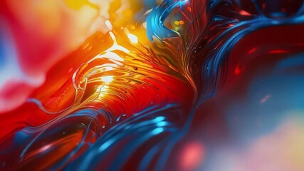 Poster - Vibrant Abstract Art Features Bold Hues and Dynamic Textures for Creative Inspiration in Professional Environments