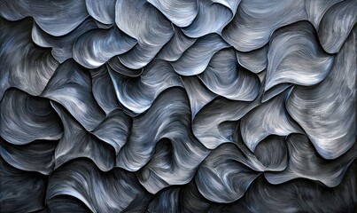 Poster - Contemporary abstract background featuring a dynamic swirl pattern in shades of gray and white.