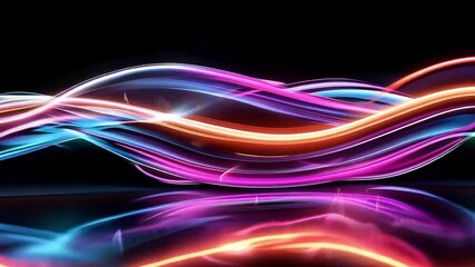 Fototapete - Dynamic and Colorful Light Waves Creating a Mesmerizing Background for Modern Business Visuals and Presentations