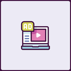 Poster - Stylish advertisement on digital device, marketing solutions and promotions