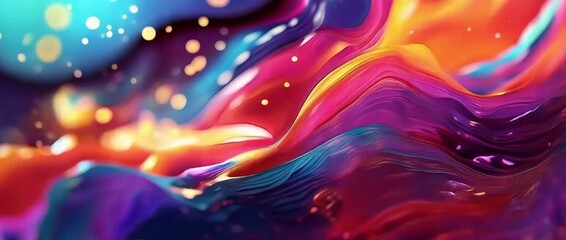 Poster - Beautiful Abstract Waves in Vibrant Colors Create an Inspiring Business Background for Professional Use