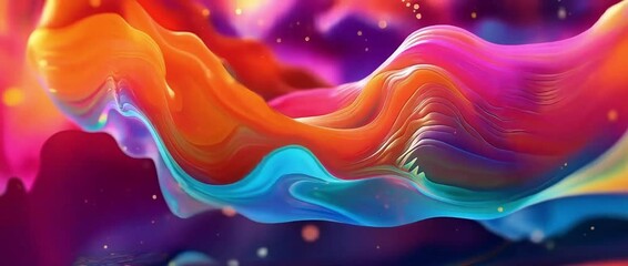 Poster - Vibrant Swirls of Color Create an Artistic Backdrop for a Modern Business Environment Highlighting Creativity and Inspiration