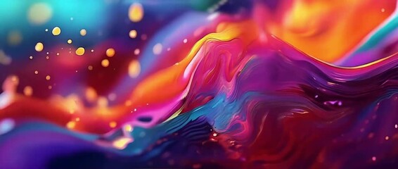 Poster - Vibrant Abstract Wave Animation Showcasing Dynamic Colors and Textures Suitable for Business Backgrounds