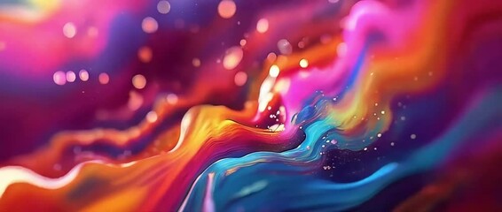 Poster - Explore Vibrant Waves of Color Creating a Mesmerizing Abstract Background for Business Presentations and Creative Projects