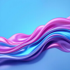 Wall Mural - close up, light blue abstract background. abstract background featuring 3d shiny plastic waves in vi