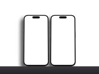 Leinwandbilder - High quality realistic 3d render smartphone App promo ui ux screen mockup with transparent PNG