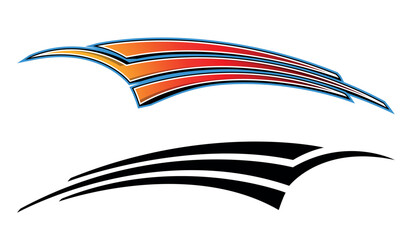 Wall Mural - tribal car tattoo sports car decal vinyl sticker. racing car tribal fire flames vector art graphic. 