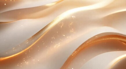Poster - Elegant Golden Waves Create a Stunning Backdrop for Business Presentations and Professional Meetings in a Modern Office Setting