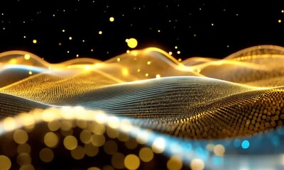 Fototapete - Dynamic Business Background Wallpaper Featuring Vibrant Waves of Light and Color