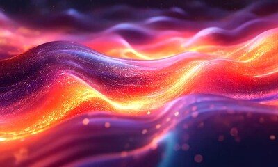 Fototapete - Vibrant Abstract Background Showcasing Flowing Waves of Orange and Purple Hues in a Dynamic Business Setting for Professional Use