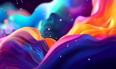 Poster - Colorful Abstract Wallpaper Design Featuring Vibrant Swirls and Gradients Ideal for Business Environments and Creative Spaces