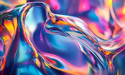 Poster - Colorful Abstract Waves Create a Dynamic Background Perfect for Business Presentations and Creative Projects