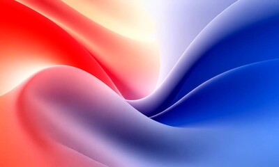 Poster - Elegant Abstract Background Design Featuring Smooth Waves of Red and Blue in a Professional Business Setting, Ideal for Corporate Wallpaper or Presentations