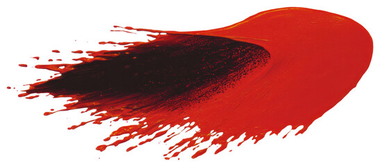 Wall Mural - png acrylic paint brush stroke splash red expression.