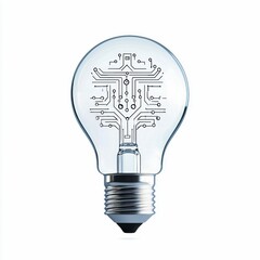 Poster - circuit board lightbulb
