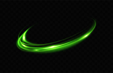 Poster - Green neon ring. Glowing circle. Glow effect. Round light frame. abstract light lines of movement and speed. Abstract light lines of movement and speed. light green ellipse.