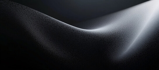 Poster - Abstract Dark Gray and White Textured Background Image with Subtle Wave Pattern and Light Beam