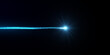 © kulinskaia - Abstract blue laser beam. Isolated on a transparent black background.