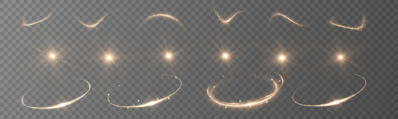 Wall Mural - Neon swirl yellow. Golden line curve light effect. Abstract ring background with glowing swirling background. Energy flow tunnel. Glowing spiral.