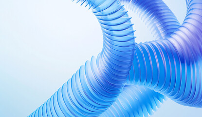 Poster - Abstract Blue Spiral Tubes Background Texture Design Image
