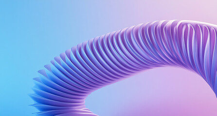 Poster - Abstract 3D Render of a Swirling Purple and Blue Spiral Form