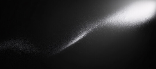 Poster - Abstract Black and White Glowing Particle Trail Background Image