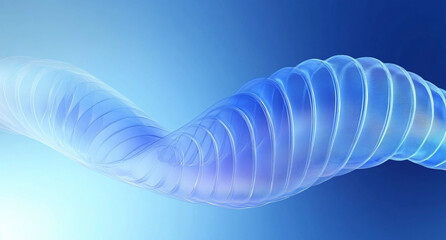 Poster - Abstract Blue Swirling Wave Form Digital Art Background Image