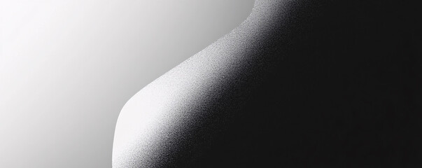 Poster - Abstract grayscale image of a smooth curved surface transitioning from light to dark