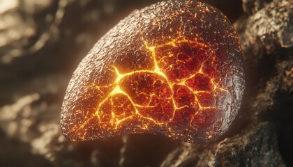 Aufkleber - Glowing Damaged Liver 3D Render