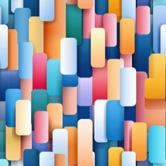 Poster - Futuristic Holographic Interface Elements in Colorful Abstract Design for Technology and Innovation